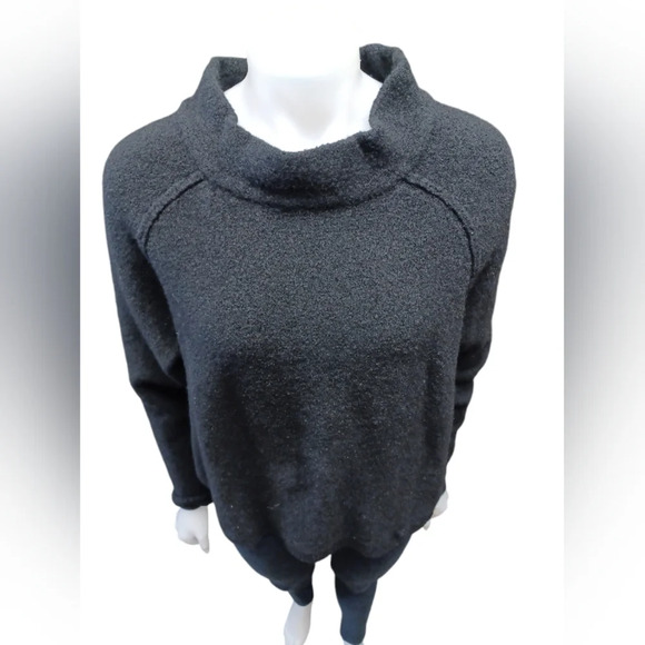 Free People EUC Black LS Cowl Neck Knit Sweater Size Small - Picture 2 of 10